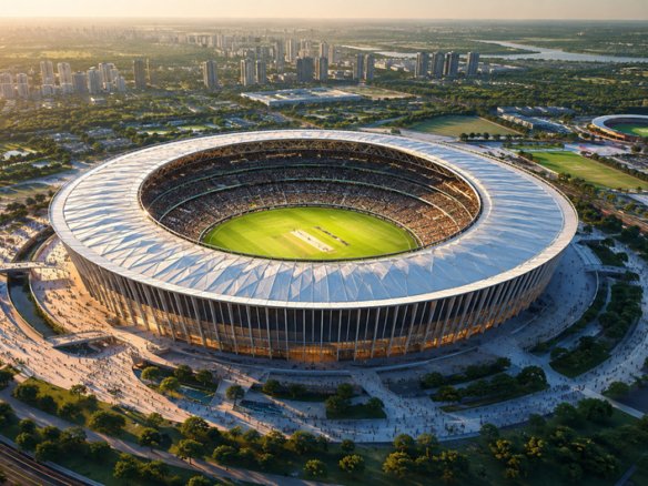 Mega cricket stadium at Bharat Future City