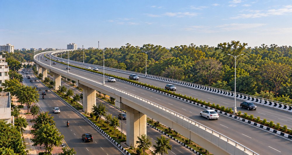 KBR Park elevated corridor Hyderabad